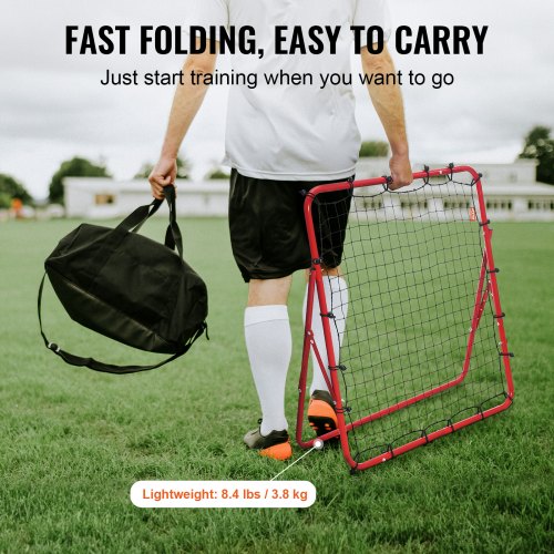 Soccer Rebounder Rebound Net KickBack 39x39 Portable Football Training