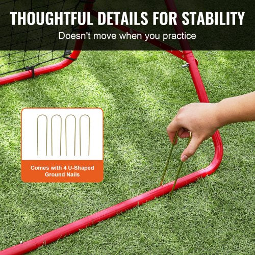 Soccer Rebounder Rebound Net KickBack 39x39 Portable Football Training