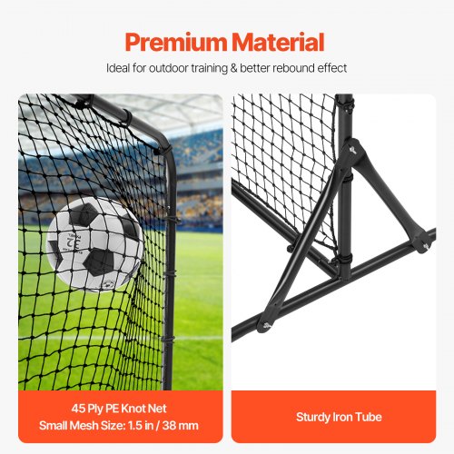 Soccer Rebound Trainer 6x4FT Iron Soccer Training Equipment Sports