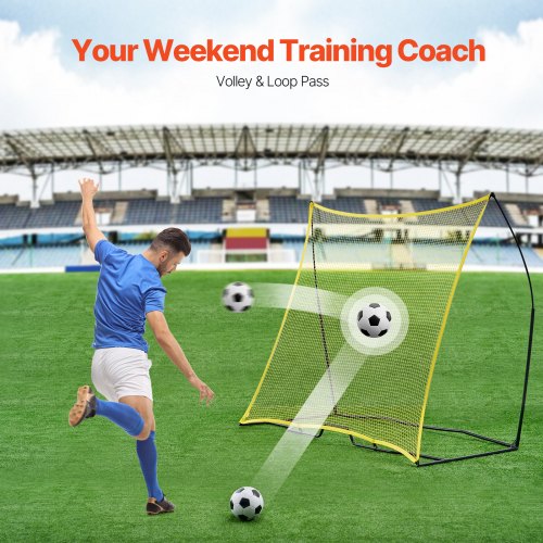 Soccer Rebounder Portable Soccer Trainer 7x7FT Iron Polyester Soccer