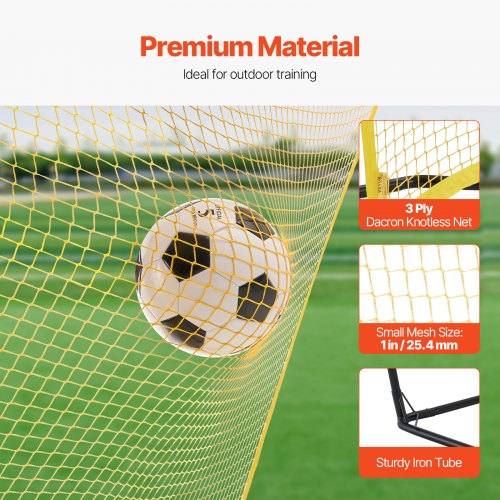 Soccer Rebounder Portable Soccer Trainer 7x7FT Iron Polyester Soccer