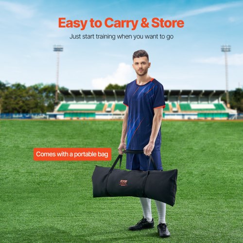 Soccer Rebounder Portable Soccer Trainer 7x7FT Iron Polyester Soccer