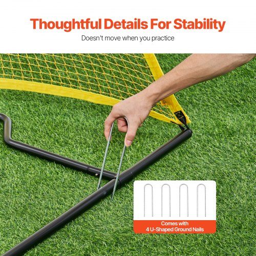 Soccer Rebounder Portable Soccer Trainer 7x7FT Iron Polyester Soccer