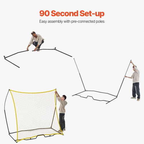 Soccer Rebounder Portable Soccer Trainer 7x7FT Iron Polyester Soccer
