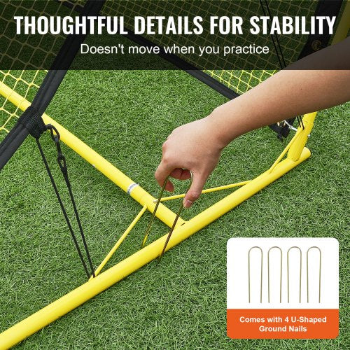 Soccer Trainer 2IN1 Portable Soccer Rebounder Net 71x40 Iron Soccer