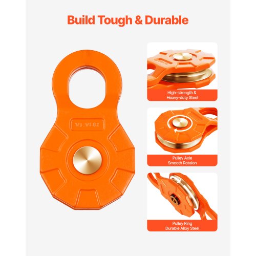 30 T Snatch Block for Winch Recovery 66000 lbs Break Strength Pulley