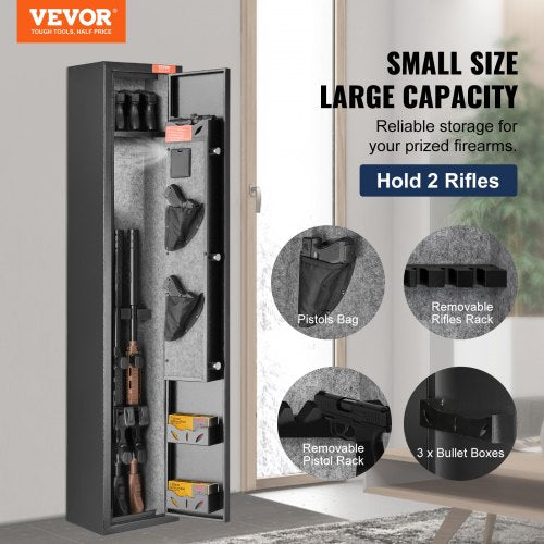 3 Rifles Gun Safe Rifle Safe with Lock Digital Keypad Quick Access Gun