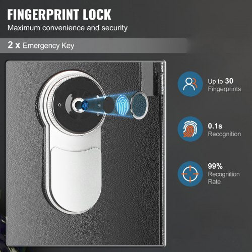 5 Rifles Gun Safe Rifle Safe with Fingerprint Lock Quick Access Gun