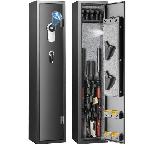 5 Rifles Gun Safe Rifle Safe with Fingerprint Lock Quick Access Gun