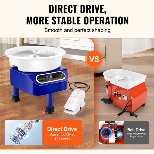 Pottery Wheel 10 inch Pottery Forming Machine 350W Electric Wheel for Pottery