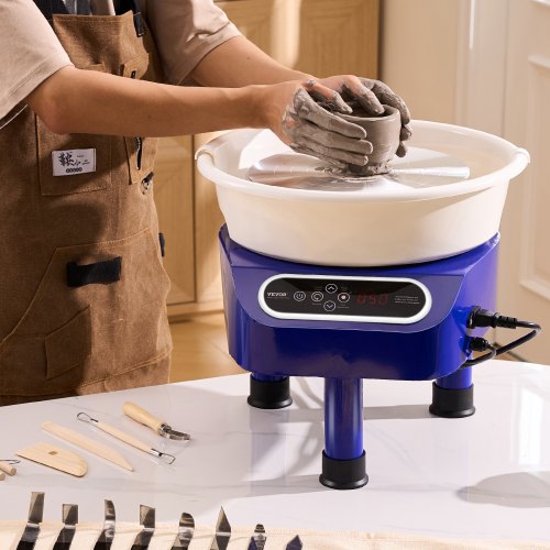 Pottery Wheel 10 inch Pottery Forming Machine 350W Electric Wheel for Pottery