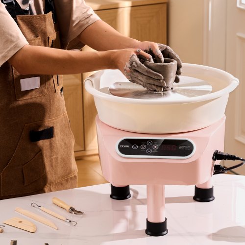 Pottery Wheel 350W Electric Wheel for Pottery with Foot Pedal and LCD Touch