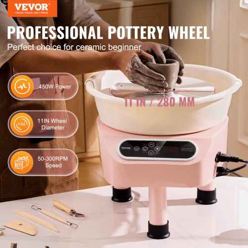Pottery Wheel 11 inch Pottery Forming Machine Direct Drive Ceramic Wheel