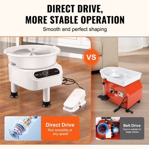 Pottery Wheel 11 inch Pottery Forming Machine 450W Electric Wheel for Pottery