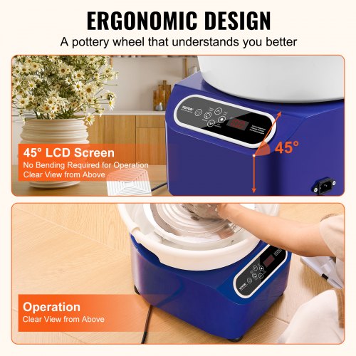 Pottery Wheel 10 inch Pottery Forming Machine 350W Electric Wheel for Pottery