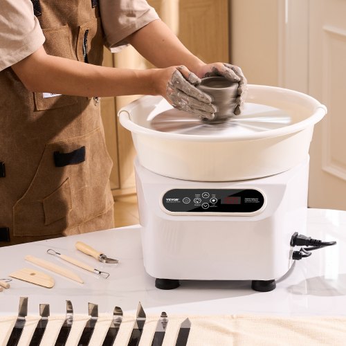 Pottery Wheel Direct Drive Ceramic Wheel with Shaping Tools for DIY Art