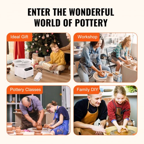 Pottery Wheel 11 inch Pottery Forming Machine 350W Electric Wheel for Pottery