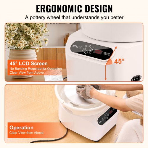Pottery Wheel Direct Drive Ceramic Wheel with Shaping Tools for DIY Art