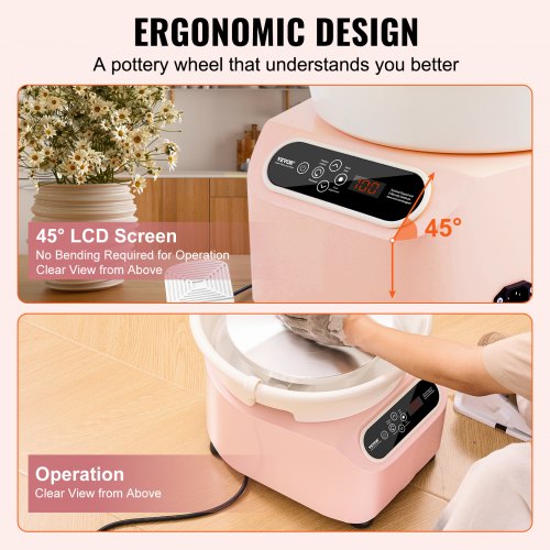 Pottery Wheel 11 inch Pottery Forming Machine 450W Electric Wheel for Pottery