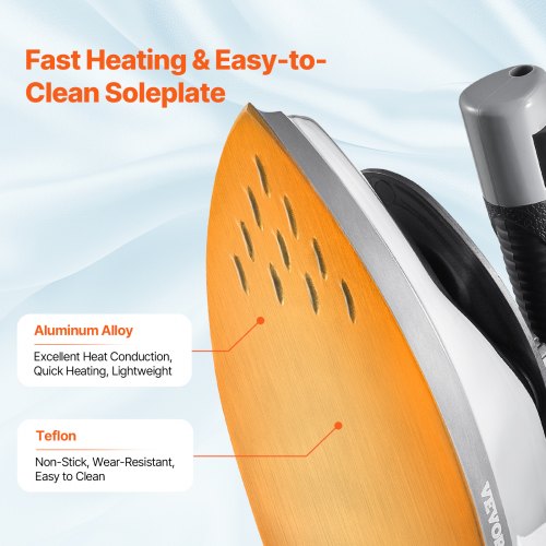 Gravity Feed Steam Iron 1000W Gravity Feed Iron with 3.5 L Large Capacity