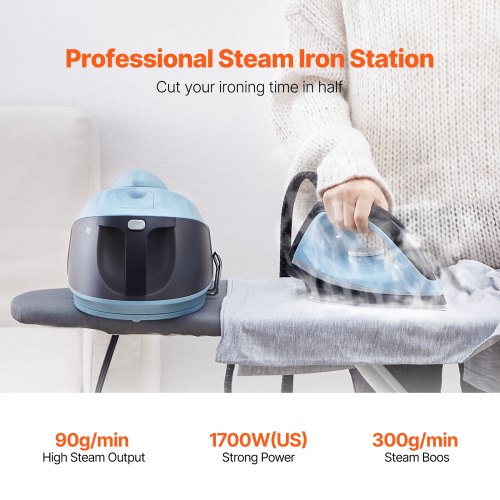 Steam Station 1700W Steam Iron for Clothes with 18L Large Capacity Water