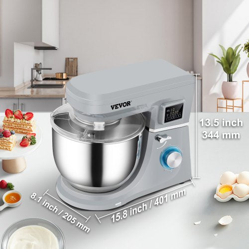Stand Mixer 660W Electric Dough Mixer with 6 Speeds LCD Screen Timing