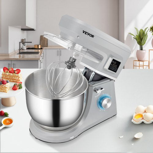 Stand Mixer 660W Electric Dough Mixer with 6 Speeds LCD Screen Timing