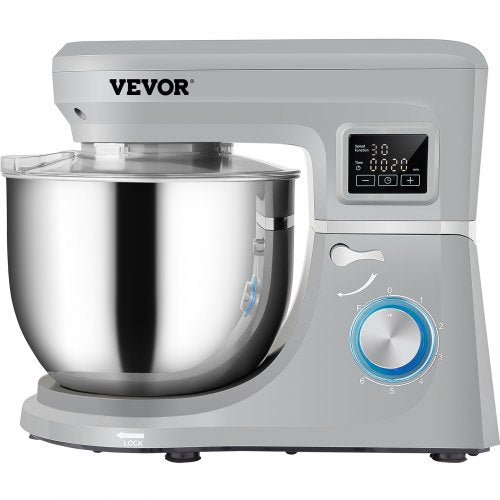 Stand Mixer 660W Electric Dough Mixer with 6 Speeds LCD Screen Timing
