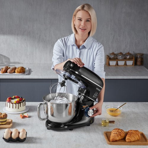 3in1 Multifunctional Stand Mixer 6QT Stainless Steel Bowl 660W 6P
