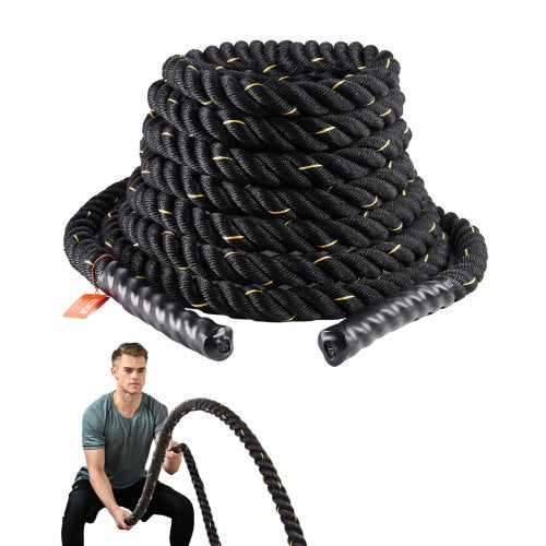 Battle Rope 1.5 Inch Diameter 30Ft Length Polyester Exercise Rope Battle