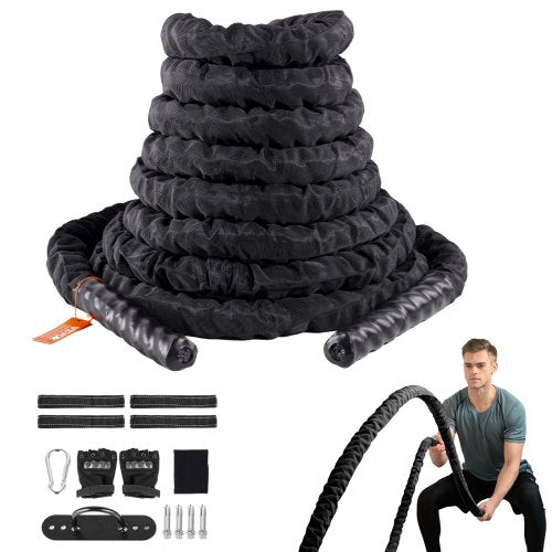 Battle Rope 15 40Ft Gym Workout Strength Training Exercise Fitness Rope