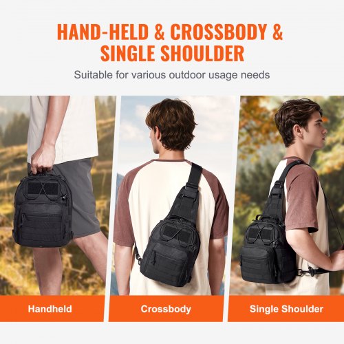Tactical Sling Bag 10L Military Rover Shoulder Sling Backpack with Molle