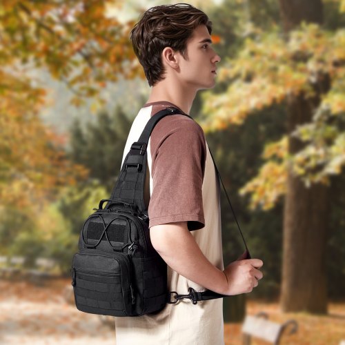 Tactical Sling Bag 10L Military Rover Shoulder Sling Backpack with Molle