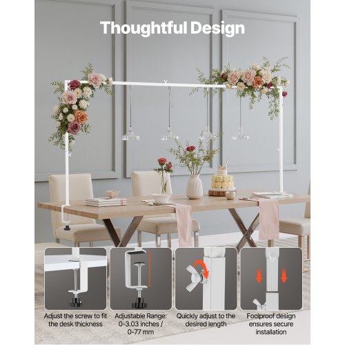 Over The Table Rod Stand with Clamps 1342 Tall 2898 Length