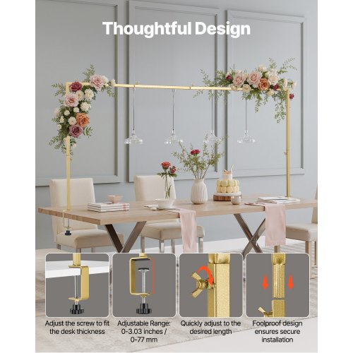 Over The Table Rod Stand with Clamps 1342 Tall 2898 Length