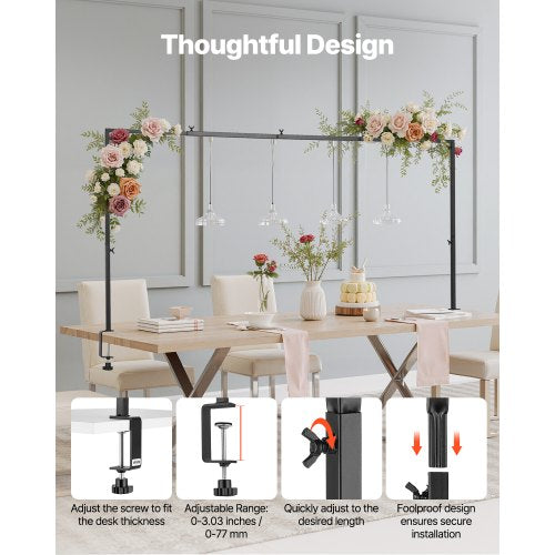 Over The Table Rod Stand with Clamps 1342 Tall 2898 Length