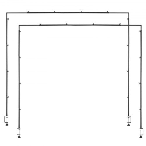 Over The Table Rod Stand with Clamps 1342 Tall 2898 Length