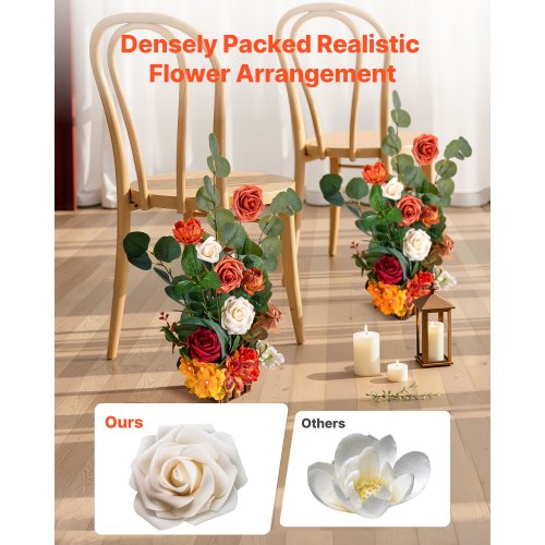 Standing Artificial Flowers Arrangements 4 PCS 175Inch Tall Faux Flower