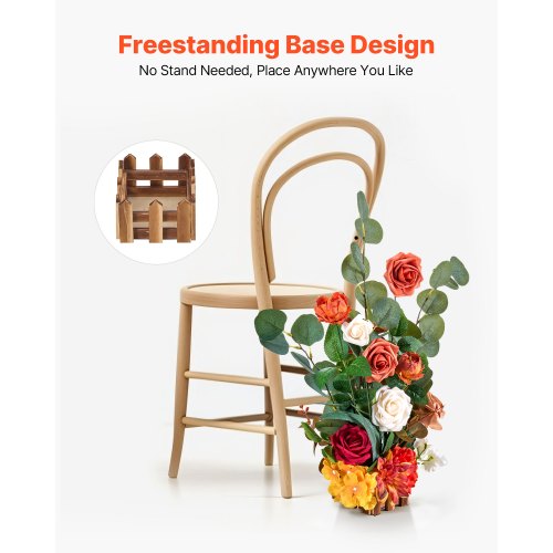 Standing Artificial Flowers Arrangements 4 PCS 175Inch Tall Faux Flower