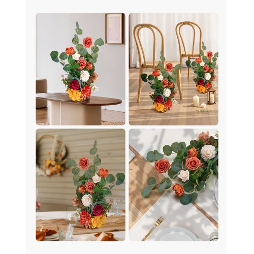 Standing Artificial Flowers Arrangements 4 PCS 175Inch Tall Faux Flower