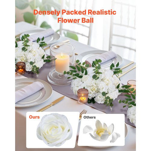 Flower Balls Arrangement Bouquet 10 PCS 177Inch Diameter Artificial