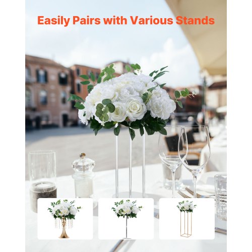 Flower Balls Arrangement Bouquet 10 PCS 17.7Inch Diameter Artificial