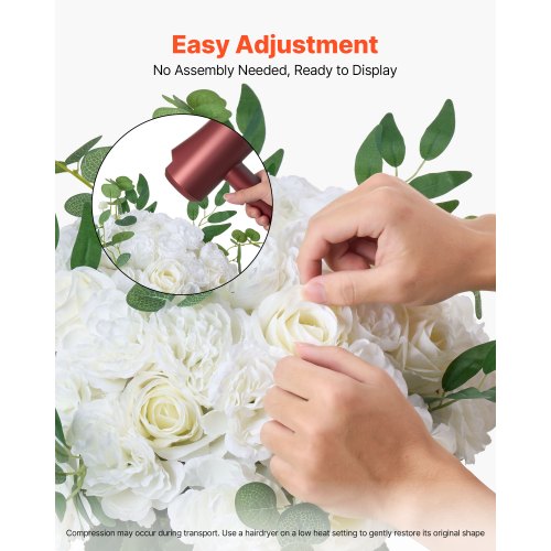 Flower Balls Arrangement Bouquet 10 PCS 17.7Inch Diameter Artificial