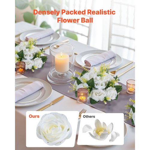Flower Balls Arrangement Bouquet 10 PCS 95Inch Diameter Artificial Flower