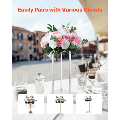 Flower Ball Arrangement Bouquet 10 PCS 17.7Inch Diameter Artificial Flower