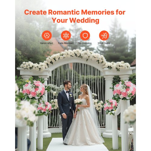 Flower Ball Arrangement Bouquet 10 PCS 17.7Inch Diameter Artificial Flower