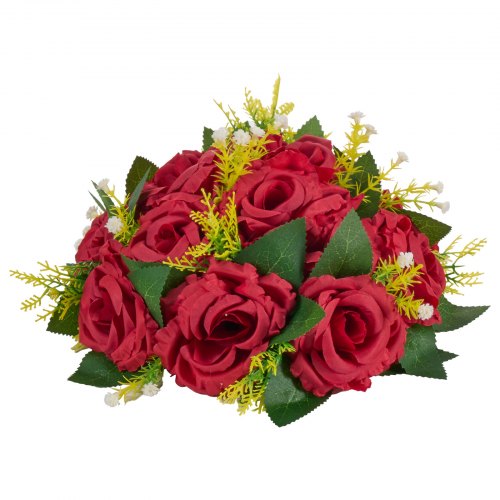 Flower Balls Arrangement Bouquet 10 PCS 9.5 Inch Wedding Red Roses