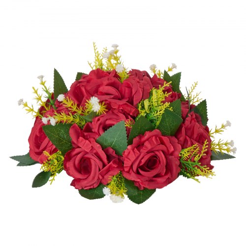 Flower Balls Arrangement Bouquet 10 PCS 9.5 Inch Wedding Red Roses
