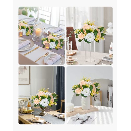 Flower Ball Arrangement Bouquet 10 PCS 9.5 Inch Diameter Artificial Flowers