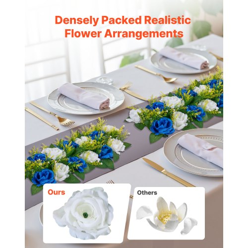 Flower Ball Arrangement Bouquet 10 PCS 19.6 x 8.6 Inch Artificial Flower
